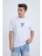 Erkek Oversize Baskılı T-Shirt Beyaz Team 3