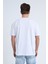Erkek Oversize Baskılı T-Shirt Beyaz Team 5