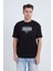 Erkek Oversize Baskılı T-Shirt Siyah California 1
