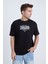 Erkek Oversize Baskılı T-Shirt Siyah California 2