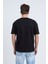 Erkek Oversize Baskılı T-Shirt Siyah California 5