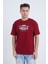 Erkek Oversize Baskılı T-Shirt Bordo Garage 2