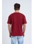 Erkek Oversize Baskılı T-Shirt Bordo Garage 5