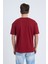 Erkek Oversize Baskılı T-Shirt Bordo Original Vintage 3