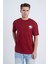 Erkek Oversize Baskılı T-Shirt Bordo Original Vintage 4
