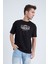 Erkek Oversize Baskılı T-Shirt Siyah Garage 2