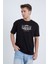 Erkek Oversize Baskılı T-Shirt Siyah Garage 3