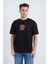 Erkek Oversize Baskılı T-Shirt Siyah We Must Sail 2