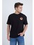 Erkek Oversize Baskılı T-Shirt Siyah Kangaroo 4