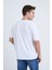 Erkek Oversize Baskılı T-Shirt Beyaz Campfire 5