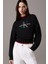 Kadın Ck Monologo French Terry Relaxed Sweatshirt - Siyah 1