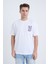 Erkek Oversize Baskılı T-Shirt Beyaz Refuse To Sink 2