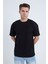 Erkek Oversize Basic T-Shirt Siyah 2