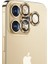 Iphone 14 Pro ve 14 Promax Birebir Uyumlu Kamera Lens Koruyucu Cam (Gold) 3