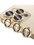 Iphone 14 Pro ve 14 Promax Birebir Uyumlu Kamera Lens Koruyucu Cam (Gold) 2