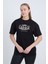 Kadın Oversize Baskılı T-Shirt Siyah Garage 3