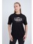Kadın Oversize Baskılı T-Shirt Siyah Garage 4