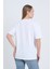 Kadın Oversize Baskılı T-Shirt Beyaz 1950 5