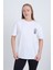 Kadın Oversize Baskılı T-Shirt Beyaz Campfire 1