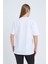 Kadın Oversize Baskılı T-Shirt Beyaz Team 3