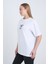 Kadın Oversize Baskılı T-Shirt Beyaz Team 5