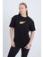 Kadın Oversize Baskılı T-Shirt Siyah Hot Tennis 2