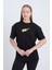 Kadın Oversize Baskılı T-Shirt Siyah Hot Tennis 3