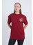 Kadın Oversize Baskılı T-Shirt Bordo Vintage 3