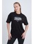 Kadın Oversize Baskılı T-Shirt Siyah California 1
