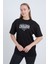 Kadın Oversize Baskılı T-Shirt Siyah California 3
