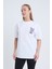 Kadın Oversize Baskılı T-Shirt Beyaz Refuse To Sink 2