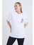 Kadın Oversize Baskılı T-Shirt Beyaz Refuse To Sink 3