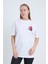 Kadın Oversize Baskılı T-Shirt Beyaz Football Helmet 2
