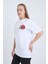Kadın Oversize Baskılı T-Shirt Beyaz Football Helmet 5