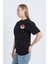 Kadın Oversize Baskılı T-Shirt Siyah Kangaroo 3