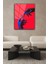 Kırmızı El Desen, Modern Sanat, 4 mm Temperli Kırılmaz Cam Tablo 2
