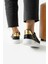 Flexicharm Kadin Hakiki Deri Bagcikli Siyah Rose Gold Sneaker 6