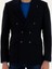 Erkek Lacivert Slim Fit Yün Karışımlı Kruvaze Ceket 50278131-VR033 6