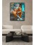 Çok Renkli, Socrates Desenli, Yunan Tanrısı, Modern Sanat, 4 mm Temperli, Kırılmaz Cam Tablo 2