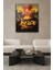Çok Renkli, Mona Lisa Desen Beauty Is Inside Yazılı Modern Sanat 4 mm Temperli, Kırılmaz Cam Tablo 2