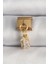 316L Çelik Gold Renk Sallantı Zirkon Taşlı Kare Model Nomination Charm - TJ-BC1348 1