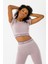 SlimFit Kadın Bisiklet Yaka Kısa Kol Lila Crop Top 811033 1