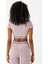 SlimFit Kadın Bisiklet Yaka Kısa Kol Lila Crop Top 811033 2