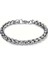 Çelik Bileklik Burgu Zincir Model 3 mm Kalınlık 18 cm Uzunluk 6 cm Ek Ayarlanabilir Gümüş (Silver) 2