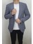 Moda Fistan Store Erkek Lacivert Italyan Kesim Dar Kalıp Tek Düğme Çift Yırtmaçlı Blazer Ceket 1