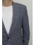 Moda Fistan Store Erkek Lacivert Italyan Kesim Dar Kalıp Tek Düğme Çift Yırtmaçlı Blazer Ceket 3