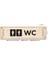 AT01036 - Wc Simgeli Lazer Kesim Kabartma Harf Mdf Ahşap Yönlendirme Tabelası (21×7cm) 1