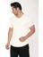 Erkek Geniş Yaka %100 Pamuk Salaş T-Shirt 2
