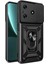 Tecno Spark 10C ile Uyumlu Kılıf Sürgülü Siyah Panther Yüzüklü Silikon Orijinal (Tecno Spark 10C ile Uyumlu, Sürgülü Siyah) 1