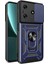 Tecno Spark 10 4g ile Uyumlu Kılıf Sürgülü Mavi Panther Yüzüklü Silikon Orijinal (Tecno Spark 10 4g ile Uyumlu, Sürgülü Mavi) 1
